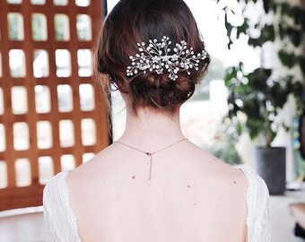 Gold Wedding Hair Accessories Bridesmaid Clip in Pin Comb Hair jewellery Bridal 