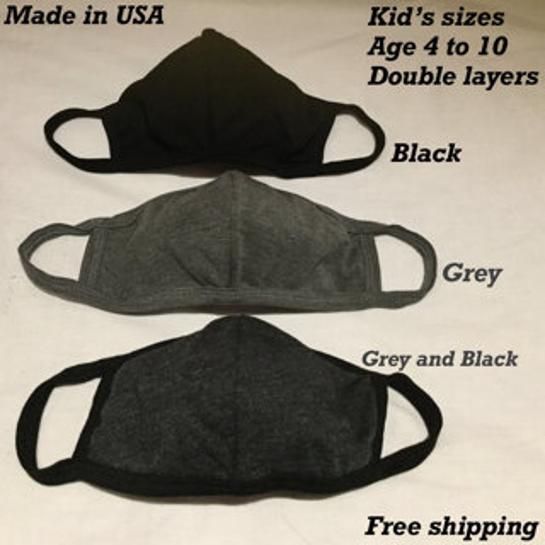 Kid Size Mask Age 4 to 10 Washable Reuseable Made in USA Anti Etsy