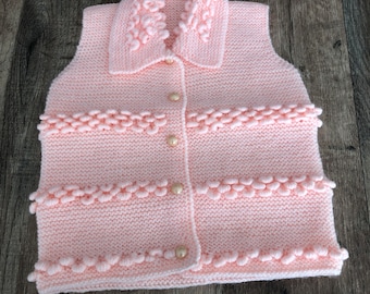 Knitted baby clothes, baby cardigan