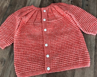 Knitted baby cardigan