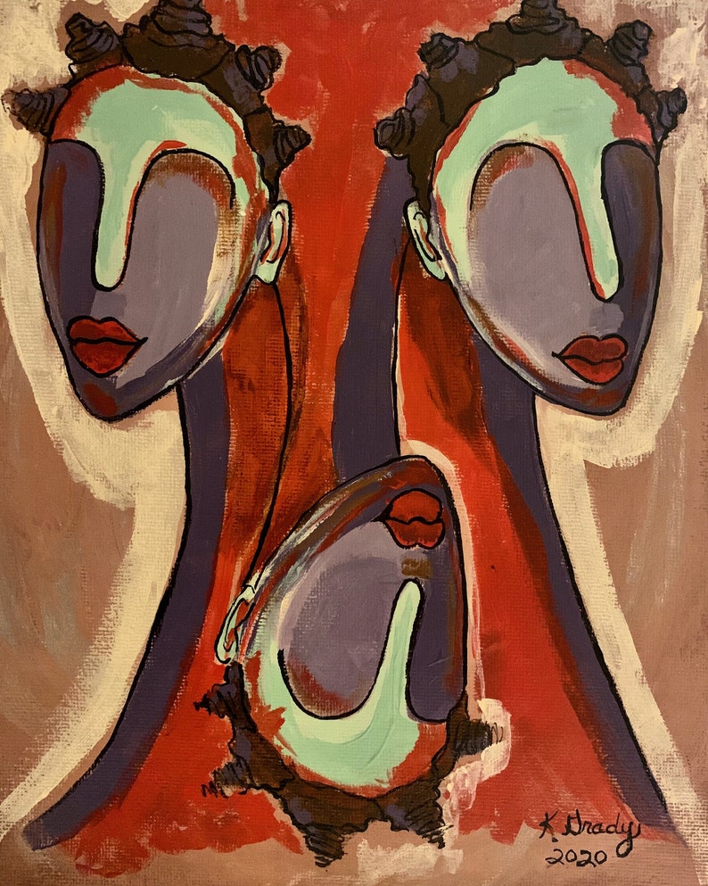 Women empowerment Afro Art Black Artist black art for sale Etsy