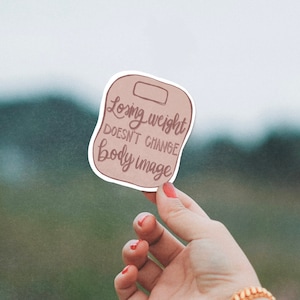 Body Image Sticker Waterproof, Self Love Stickers Laptop, Quote Stickers for Planner, College Student Gift, Weight Loss Motivation