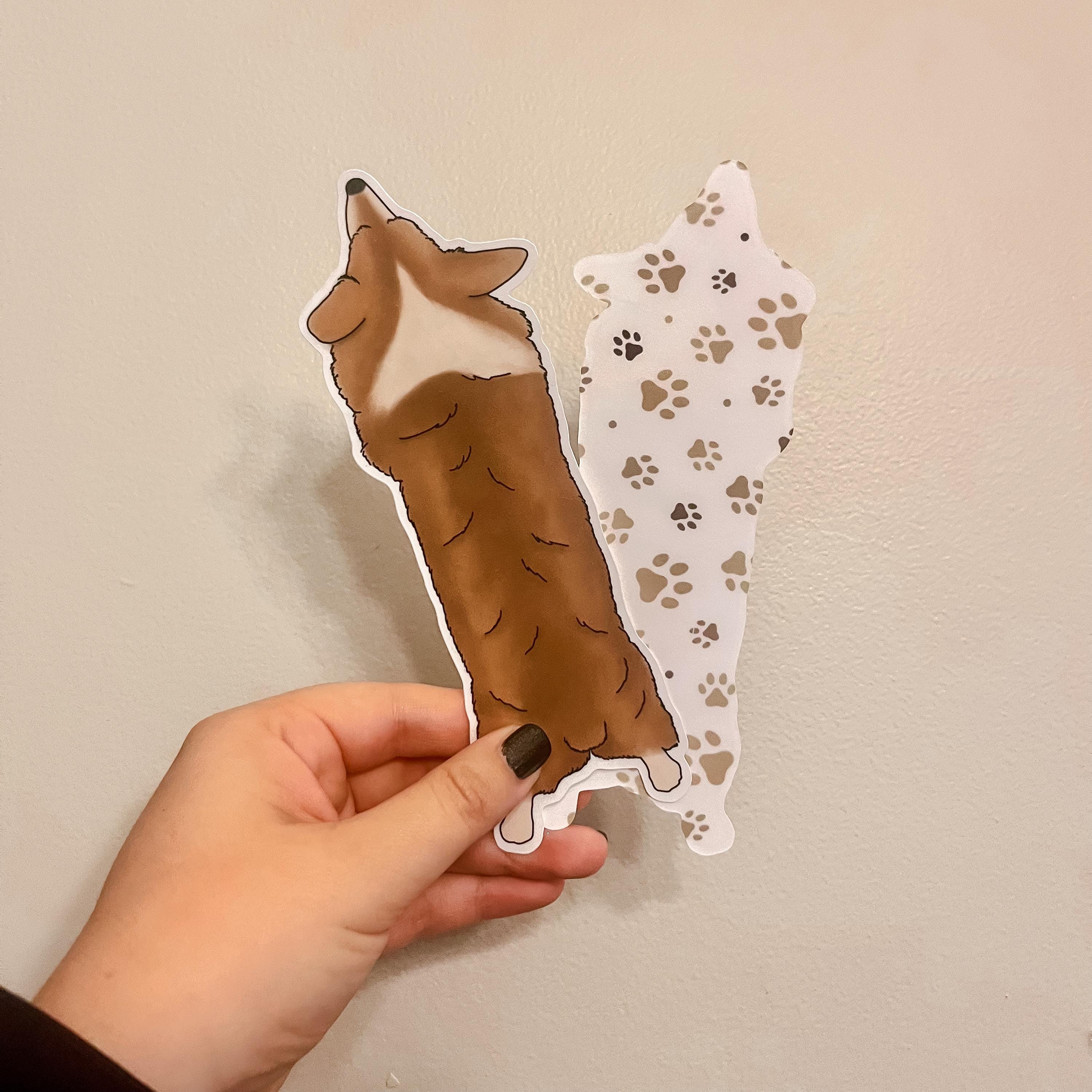 Corgi Dog Bookmark, Cute Corgi Gift, Pembroke Corgi Sploot, Animal Lover Gift for Pet Lovers, Reader Christmas Gifts for Friend, Puppy Dog