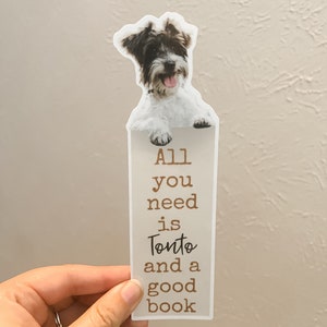 Custom Dog Bookmark, Animal Lover Gift for Pet Lovers, Personalized Bookmark for Women, Custom Pet Gift for Owners, Pet Photo Book