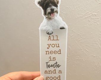 Custom Dog Bookmark, Animal Lover Gift for Pet Lovers, Personalized Bookmark for Women, Custom Pet Gift for Owners, Pet Photo Book