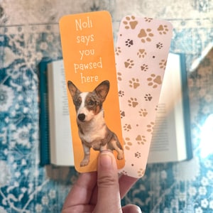 Custom Dog Bookmark, Animal Lover Gift for Pet Lovers, Personalized Bookmark for Women, Custom Pet Gift for Owners, Pet Photo Book