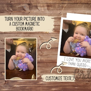 Custom Picture Bookmark, Customized Gifts for Him, Personalized Bookmark for Women, Mothers Day Bookmarks, Reader Gift Ideas, Bookish Merch