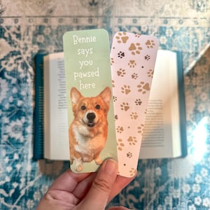 Custom Dog Bookmark, Animal Lover Gift for Pet Lovers, Personalized Bookmark for Women, Custom Pet Gift for Owners, Pet Photo Book