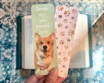 Custom Dog Bookmark, Animal Lover Gift for Pet Lovers, Personalized Bookmark for Women, Custom Pet Gift for Owners, Pet Photo Book