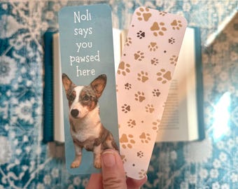 Custom Dog Bookmark, Animal Lover Gift for Pet Lovers, Personalized Bookmark for Women, Custom Pet Gift for Owners, Pet Photo Book