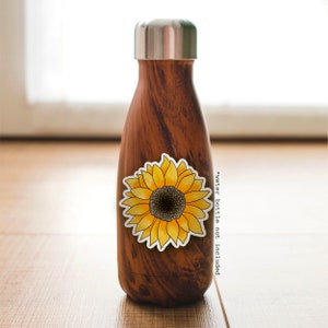 Sunflower Sticker Waterproof, Watercolor Sunflower Sticker, Sunflower Gifts, VSCO Sticker, Floral Stickers, Flower Stickers, Sticker Laptop
