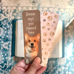 Custom Dog Bookmark, Animal Lover Gift for Pet Lovers, Personalized Bookmark for Women, Custom Pet Gift for Owners, Pet Photo Book