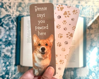 Custom Dog Bookmark, Animal Lover Gift for Pet Lovers, Personalized Bookmark for Women, Custom Pet Gift for Owners, Pet Photo Book