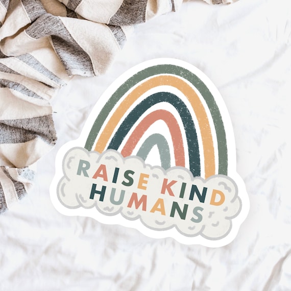 Raise Kind Humans Sticker, Mom Stickers, Mama Sticker, Parents Sticker, Mom Gift, Waterbottle Sticker, Laptop Stickers for Her, For Mom