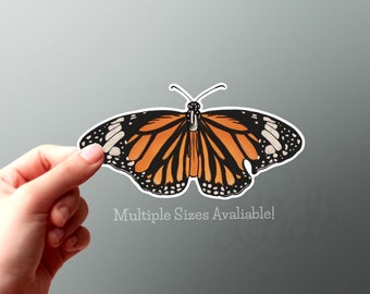 Monarch Butterfly Sticker, Waterproof Vinyl Decal