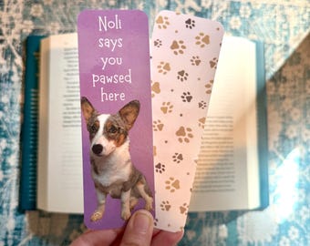 Custom Dog Bookmark, Animal Lover Gift for Pet Lovers, Personalized Bookmark for Women, Custom Pet Gift for Owners, Pet Photo Book