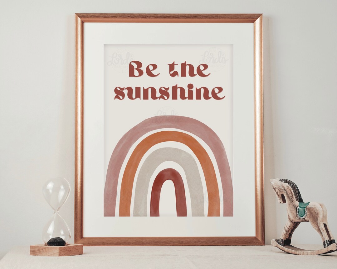 Nursery Decor Girl, Boho Wall Art Print, Rainbow Baby Decor, Neutral ...