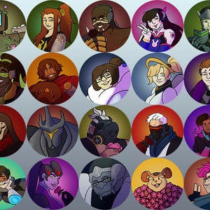 Overwatch Flower Buttons