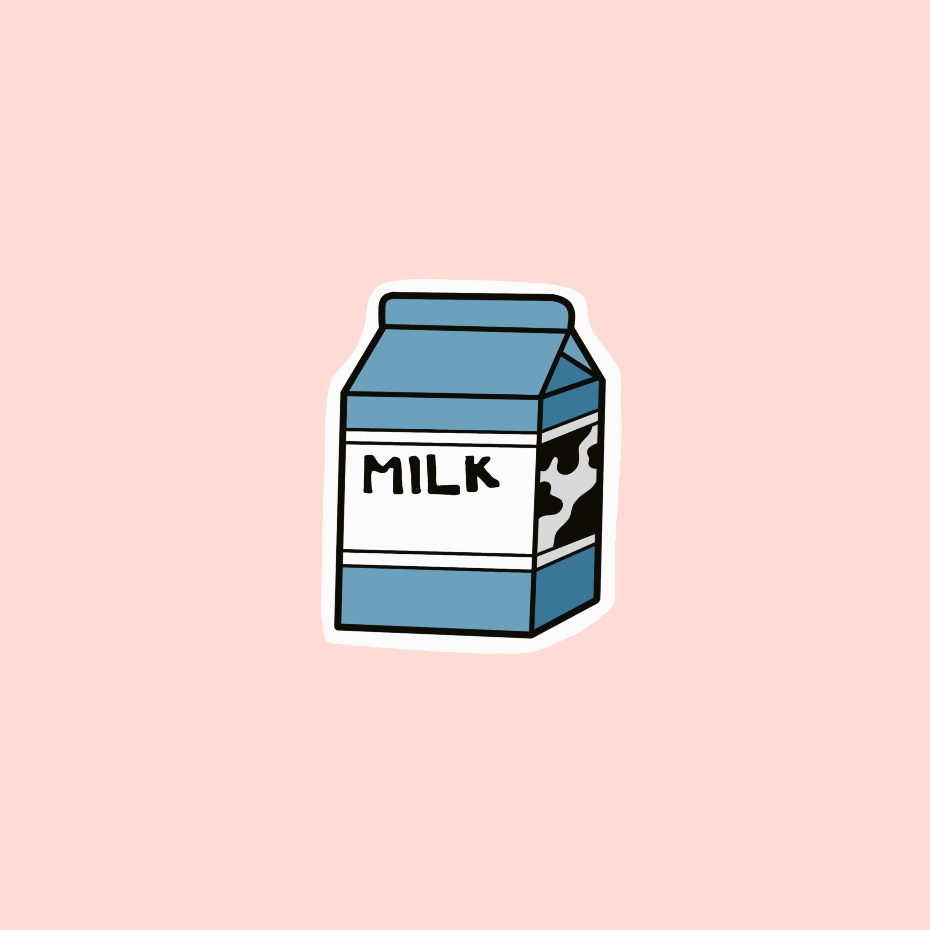 Milk carton Vinyl Sticker | Etsy