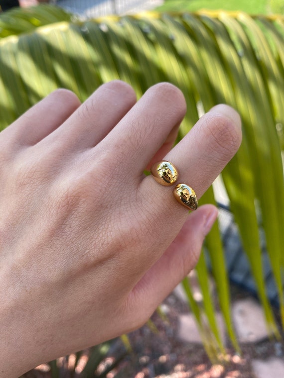 Etsy gold plated sale rings