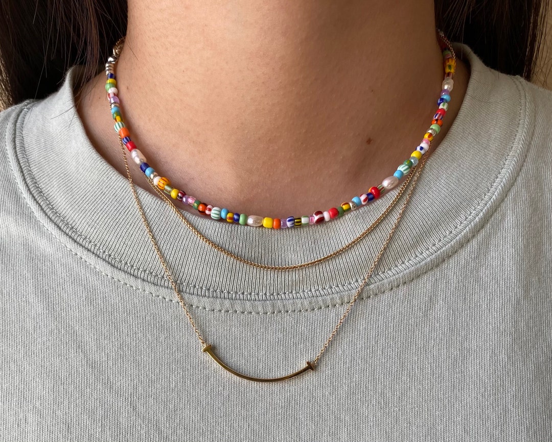 Mixed Freshwater Pearl/seed Bead Choker, Beaded Necklace, Pearl