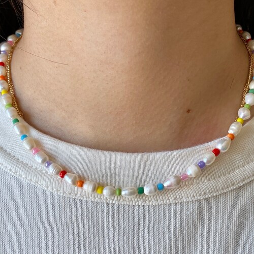 Rainbow Freshwater Pearl Beaded 