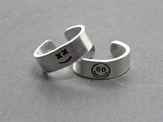 Smiley face ring etsy online