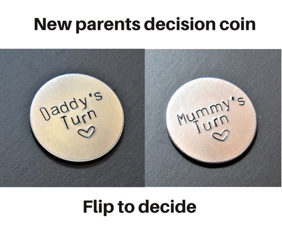 Pièce de décision drôle de parents Nouvelle maman papa parents cadeau drôle  flip coin baby shower cadeau, cadeaux pour les parents qui attendent d'être  cadeau pièce de décision -  France