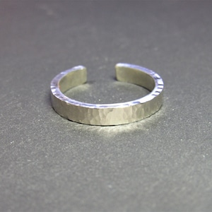 Geheime Nachricht gehämmerter Ring Silber Herrenringe für Frauen, versteckte Nachricht Herrenring Sterlingsilber Ring verstellbarer Ring, benutzerdefinierte Daumenringe