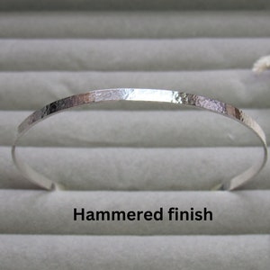 Personalised bangle hand stamped cuff bangle bracelet silver gifts for her adjustable bangle 925 sterling silver, custom bangle with words image 4