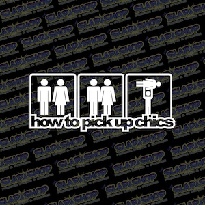 How To Pick Up Chicks Funny Vinyl Decal - Stickers - Click to Explore Colors & Sizes - Fun Gift Idea - Free Shipping!