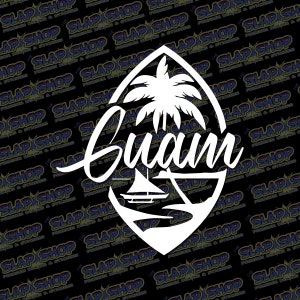Guam Vinyl Decal | Island Sticker | Car, Laptop & Water Bottle Tropical Design
