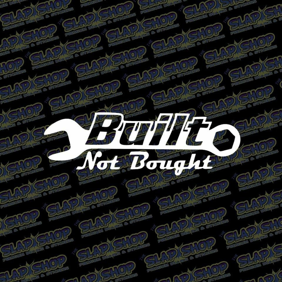 thumbnail image 2 of Netspares 'Built Not Bought' Wrench Key Sticker – Tuning Fun Decal – 119587681 2 of 6