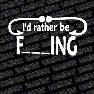 I Rather Be Fishing Die-Cut Vinyl Decal - Stickers - Click to Explore Colors & Sizes - Perfect Gift - Free Shipping!