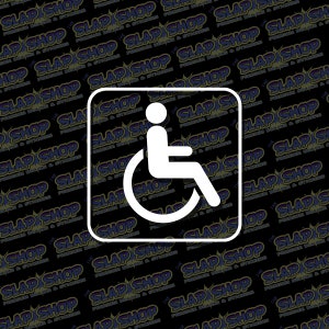 May include: A white accessibility symbol in a square, indicating an accessible area.
