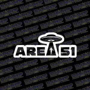 Beam Me Up Area 51 Decal | Funny Alien UFO Vinyl Sticker for Car, Laptop, Water Bottle, Bumper & More