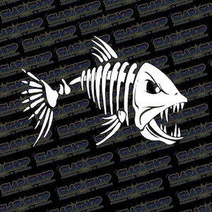 Bone Fish Die Cut Vinyl Decal for Car, Truck, Laptop, Window's CLICK to EXPLORE more colors and size options! And Free Shipping!