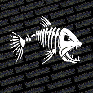 Bone Fish Die Cut Vinyl Decal for Car, Truck, Laptop, Window's CLICK to EXPLORE more colors and size options! And Free Shipping!