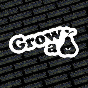 Grow a Pear Decal | Funny Vinyl Sticker for Car, Laptop, Water Bottle, Bumper & More
