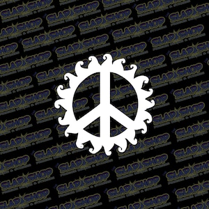 Peace Vinyl Decal | Hippie Sticker | Retro Car, Laptop & Water Bottle Design