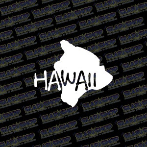 Hawaii Vinyl Decal | Tropical Island Sticker | Hawaiian Car, Laptop & Water Bottle Design