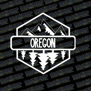 Oregon State NW Mountains Die-Cut Vinyl Decal - Stickers - Click to Explore Colors & Sizes - Perfect Gift - Free Shipping!