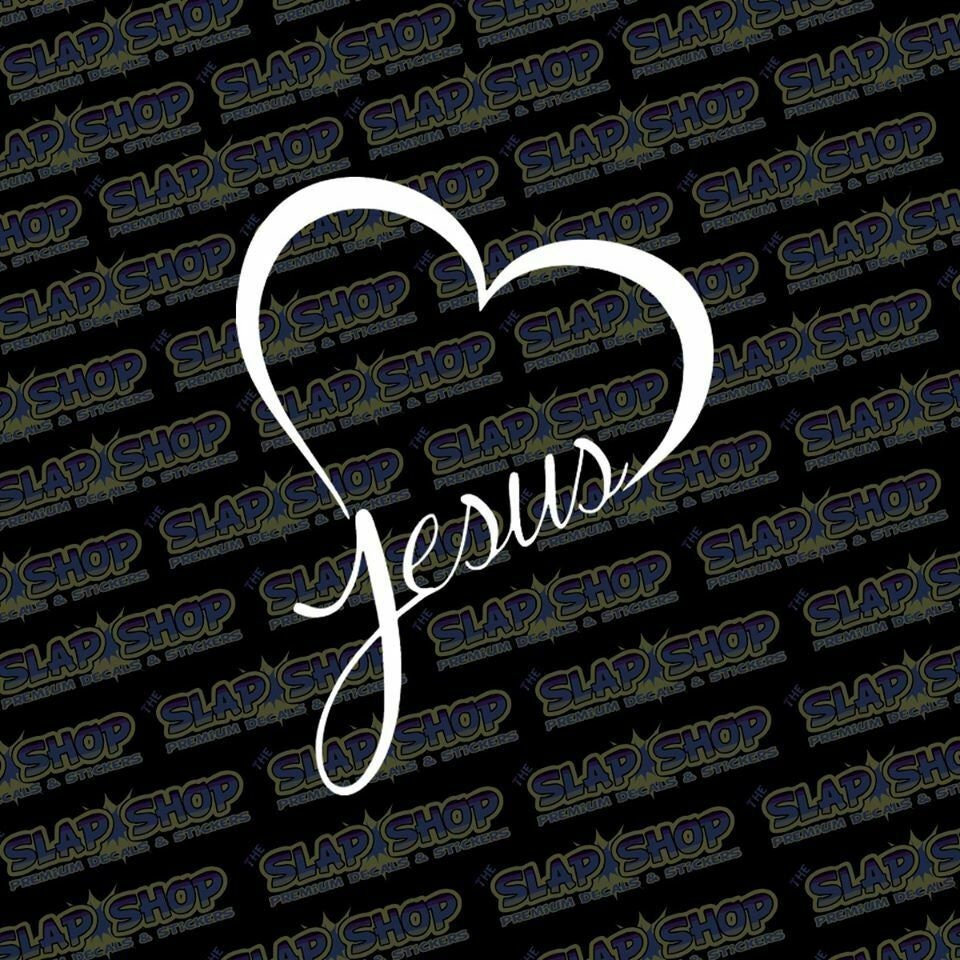 Jesus My Heart Die-Cut Vinyl Decal - Stickers - Click to Explore Colors & Sizes - Perfect Gift - Free Shipping!