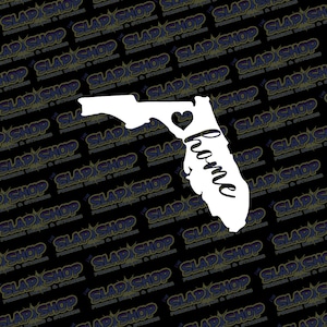 Florida Vinyl Decal | State Home Sticker | Sunshine State Pride Car, Laptop & Water Bottle Design