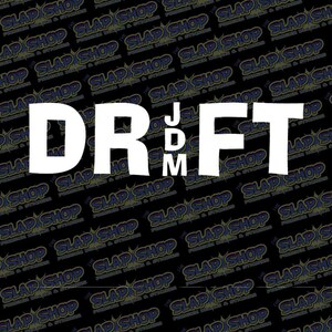 May include: White vinyl decal with the text "DRAFT" in large, bold letters. The "D" is slightly larger than the other letters. The "R" and "F" are slightly wider than the "A" and "T".