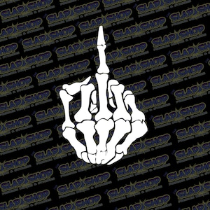 Middle Finger Funny Vinyl Decal - Stickers - Click to Explore Colors & Sizes - Fun Gift Idea - Free Shipping!