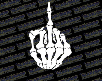 Middle Finger Funny Vinyl Decal - Stickers - Click to Explore Colors & Sizes - Fun Gift Idea - Free Shipping!