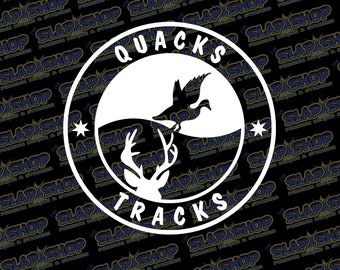 Quacks And Tracks Die Cut Vinyl Decal for Car, Truck, Laptop, Window's CLICK to EXPLORE more colors and size options! And Free Shipping!