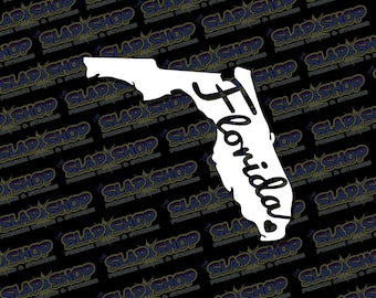 Florida State Vinyl Decal | FL Sunshine State Car & Laptop Sticker