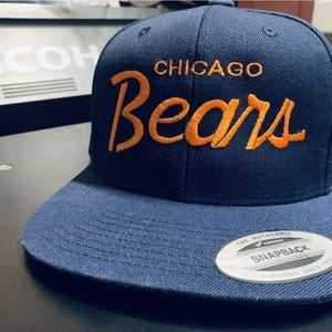Retro Chicago Bears Snapback Hat | 90s 6 Panel Cap Vintage Clark Griswold Style